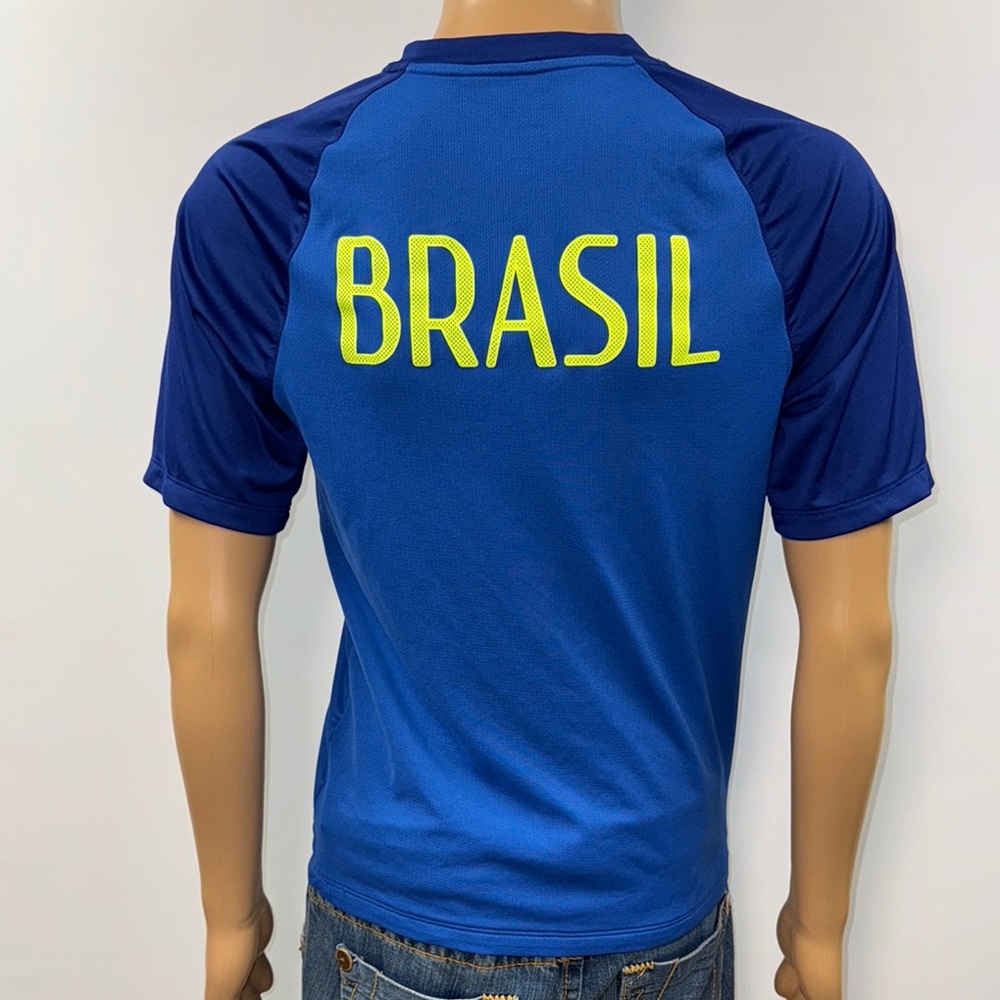 Nike Blue Brazil Training Soccer Jersey - Picture 7 of 14